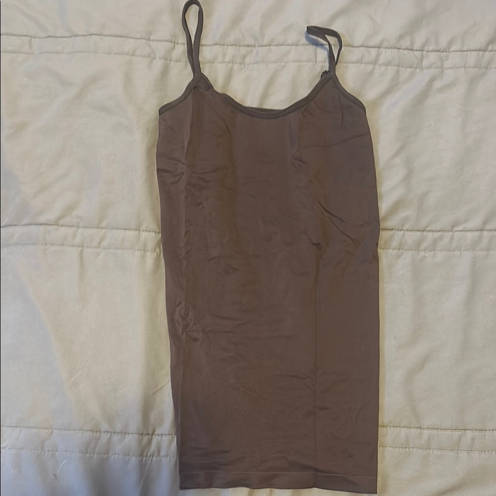Brown Spaghetti Strap Dress